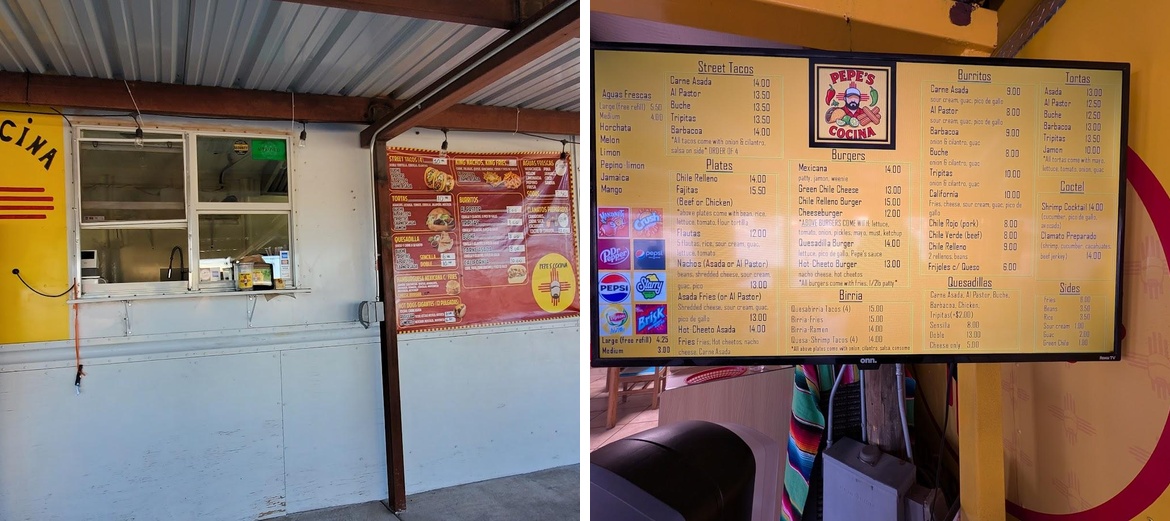 Pepe's Cocina Menu