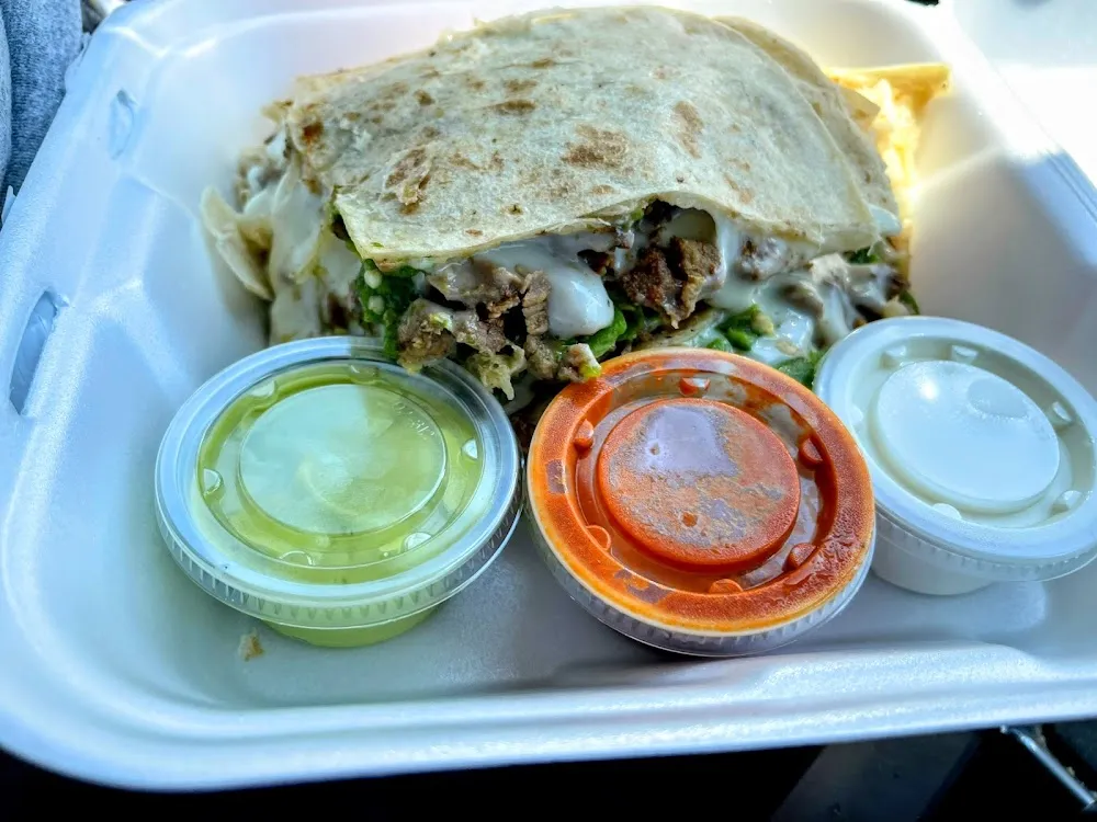 Steak Quesadilla with Double Green